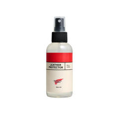 Red Wing Shoes Leather Protector bottle demonstrating a heavy-duty moisture shield for leather.