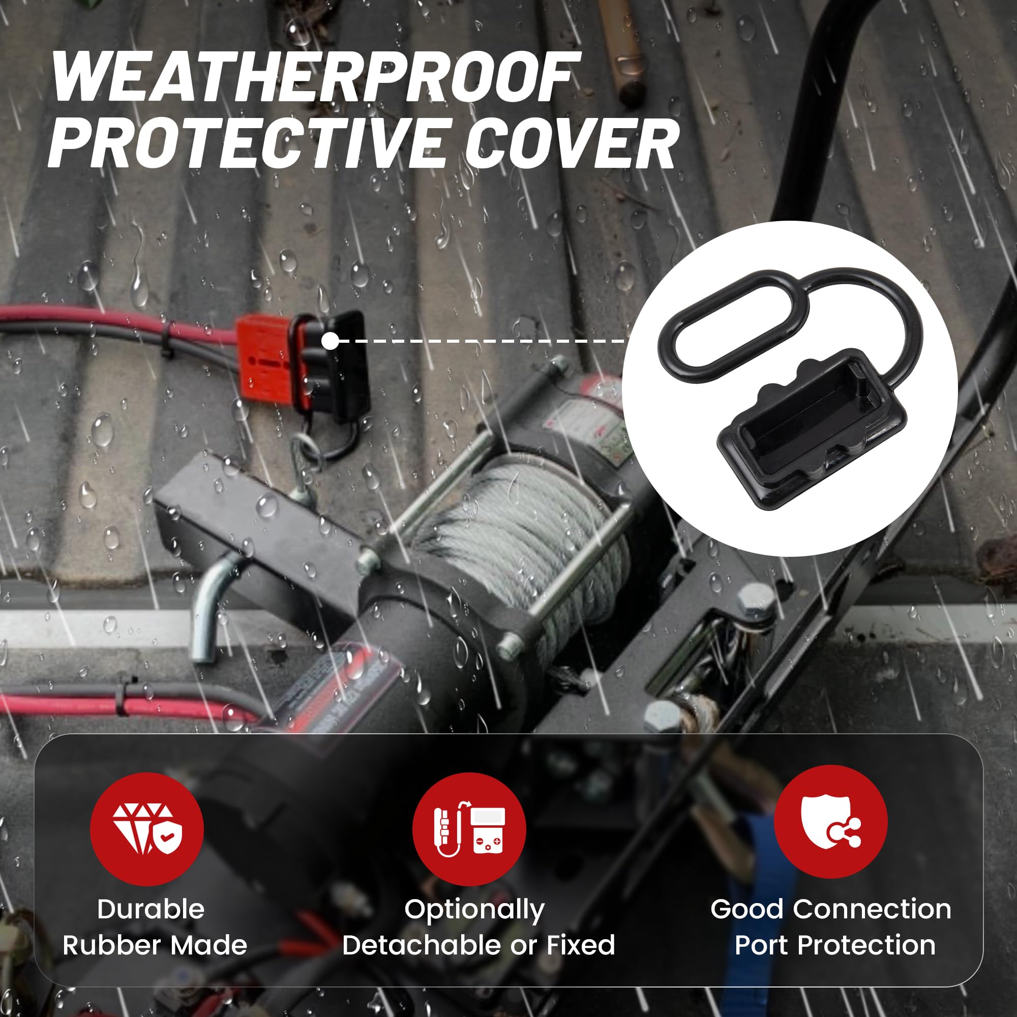 RED WOLF 175A unibody housing provides flame-retardant, durable outdoor use.