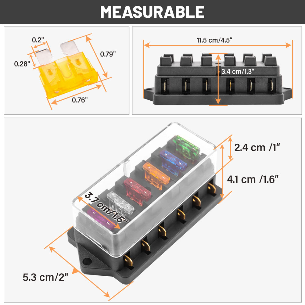Red Wolf fuse block mounting holes allow secure dashboard installation