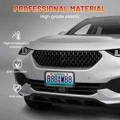 Red Wolf 6x12 inch US/Canada plate fit for clean visibility and legality.