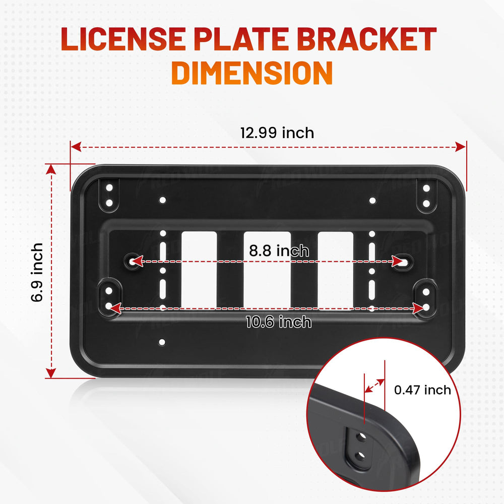 Red Wolf anti theft screws kit helps deter plate tampering.