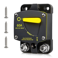 RED WOLF BS6060 60A front view highlights compact panel-mount design for marine setups.