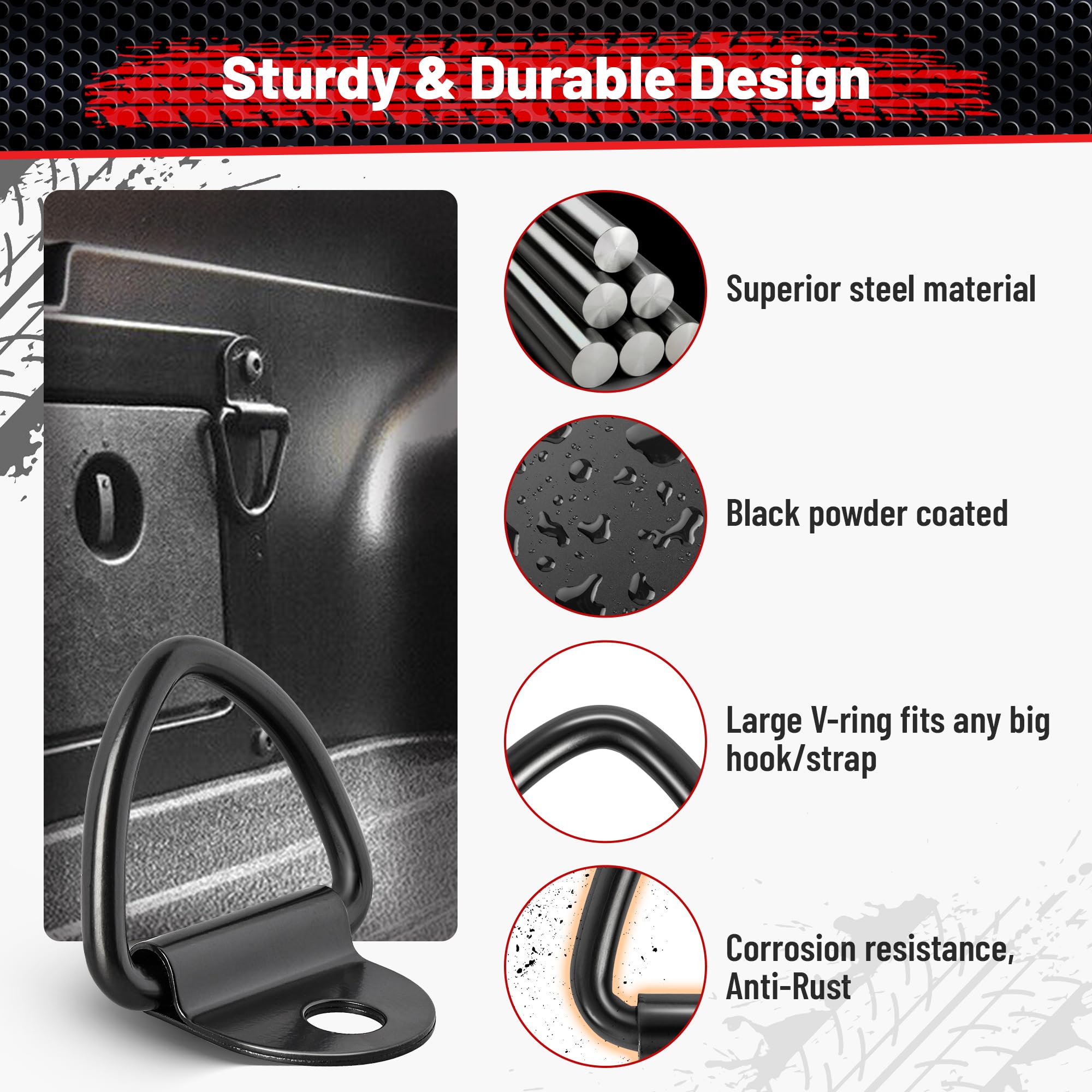 RED WOLF 1-inch button head screws for durable mounting