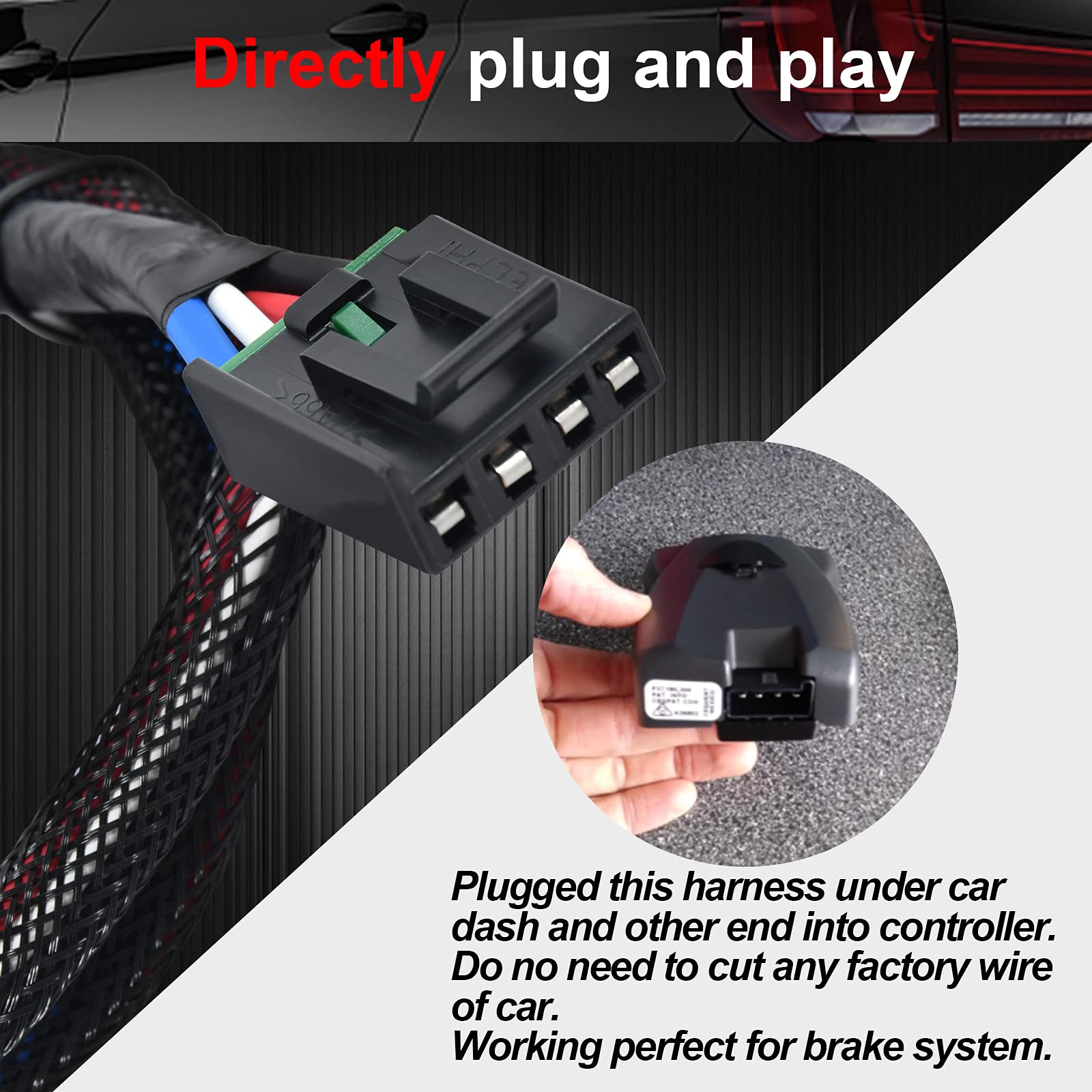 RED WOLF direct-fit under-dash harness simplifies installation with no wire splicing.