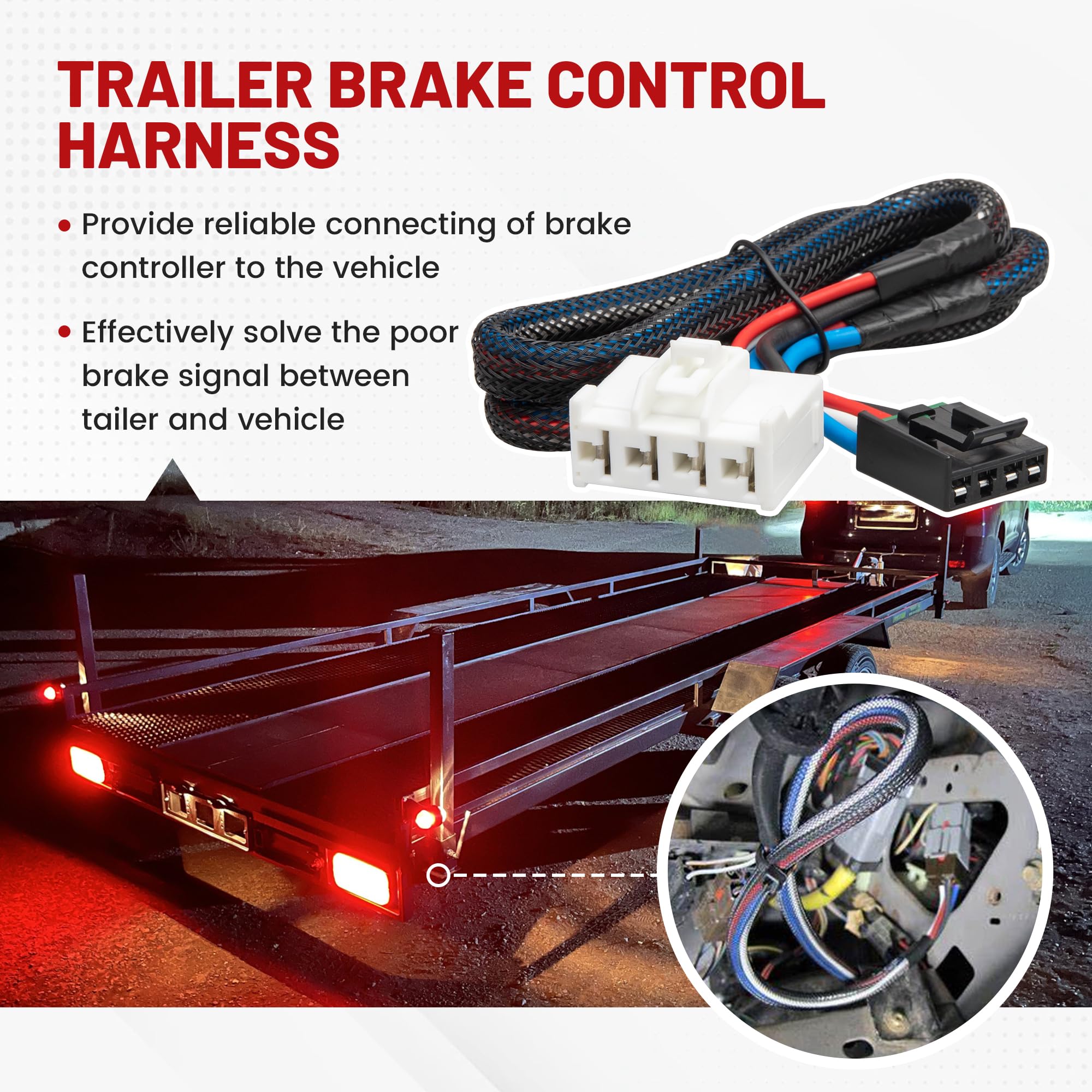 RED WOLF dodge-ram-compatible-wiring-harness simplifies trailer brake setup.