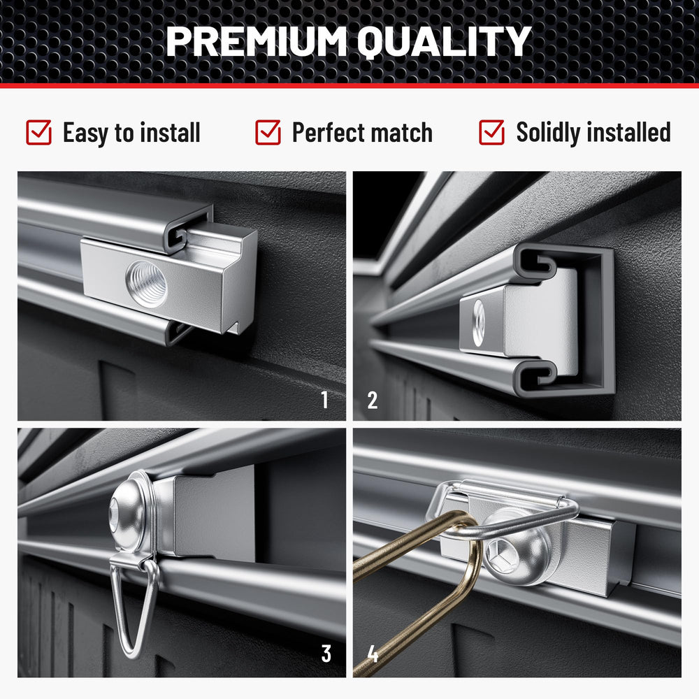 RED WOLF easy installation simplifies bed rail upgrades.