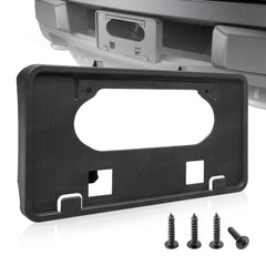 Red Wolf front license plate bracket mounted on Ford F-150 for a secure look.