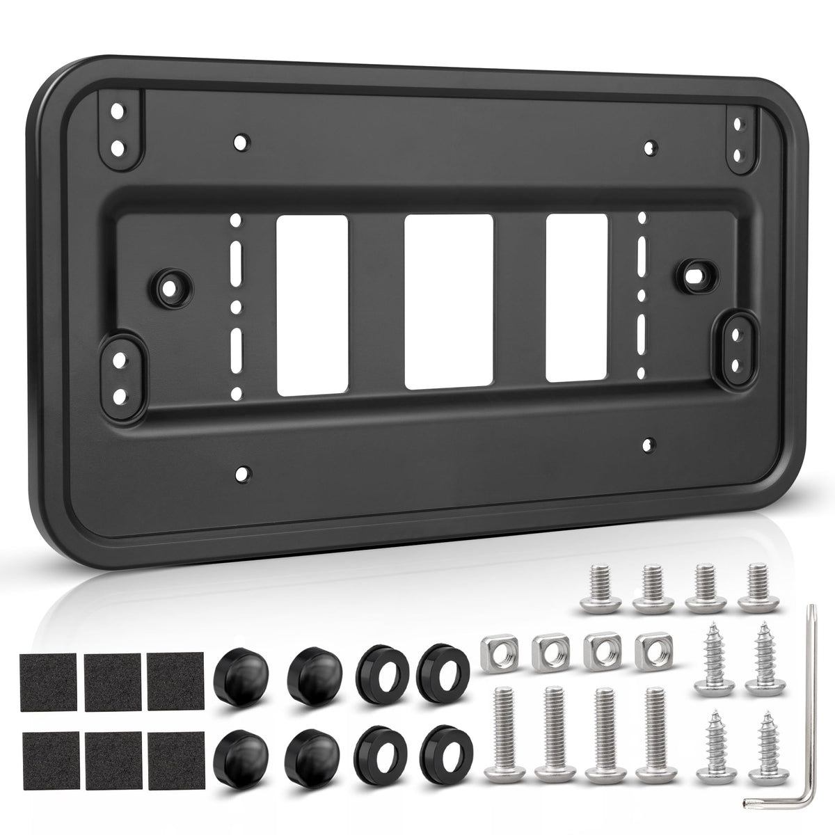 Red Wolf front license plate bracket frame for secure mounting and paint protection.