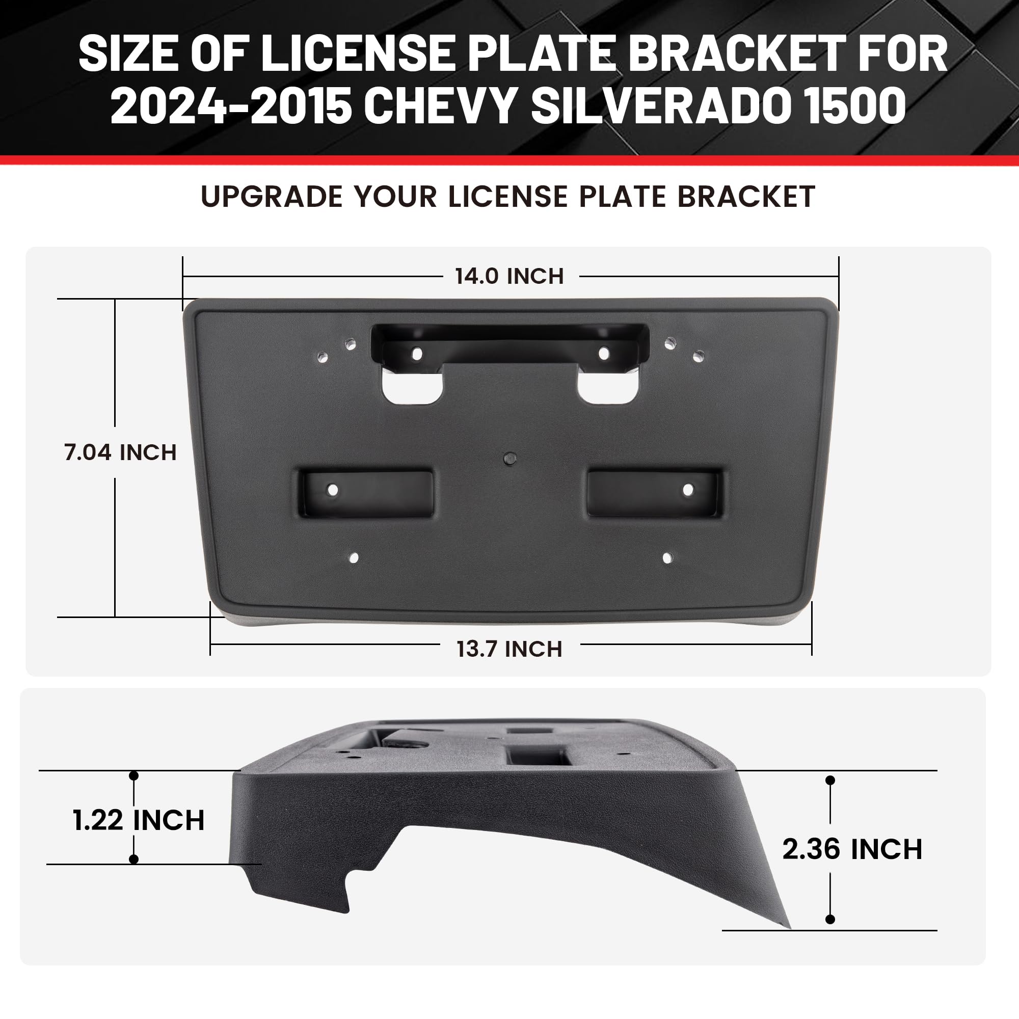 Red Wolf installation on Silverado, bracket securely bolted for reliable use.