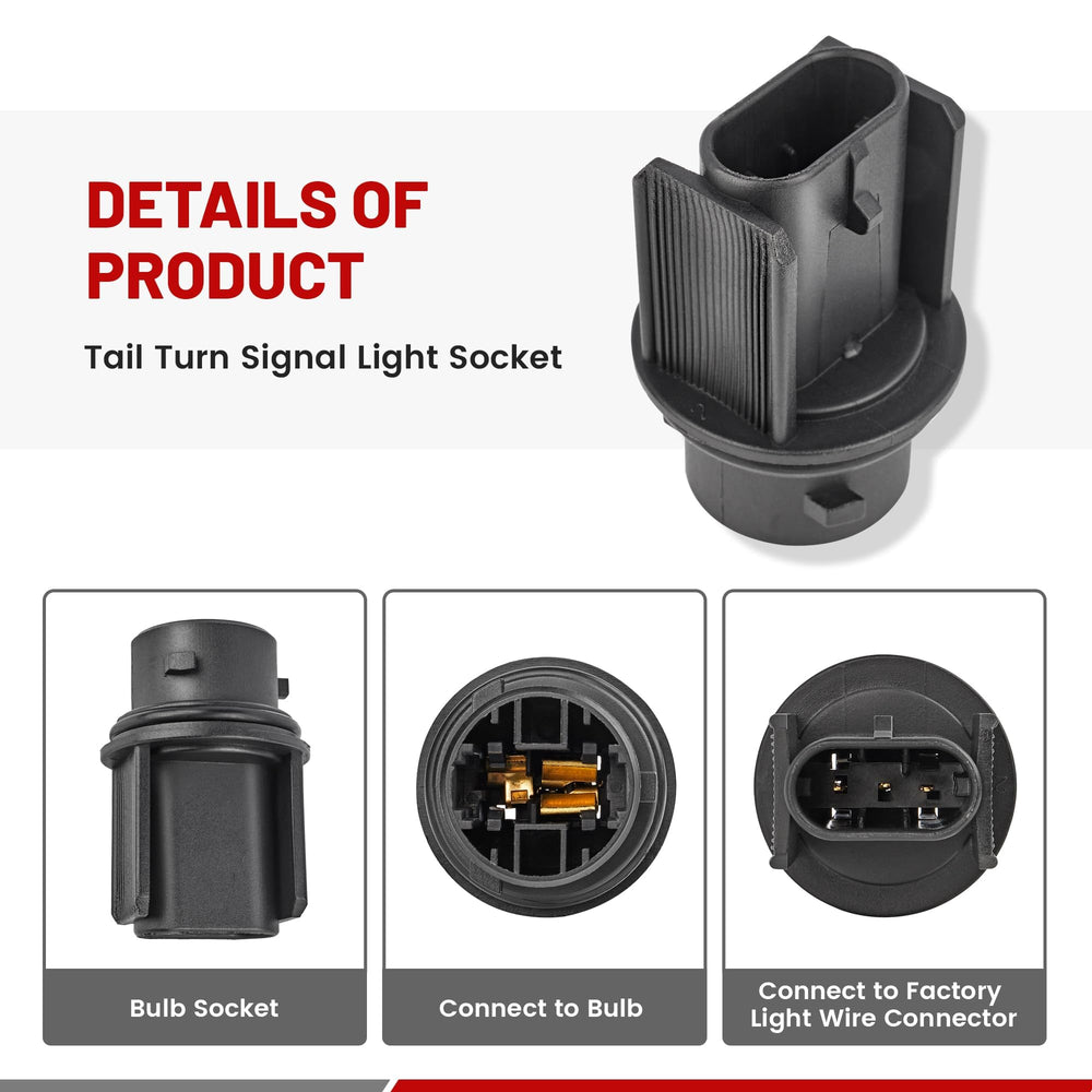 RED WOLF front turn socket 224-394-025 optimized for HAL 3157NA in Freightliner Cascadia.