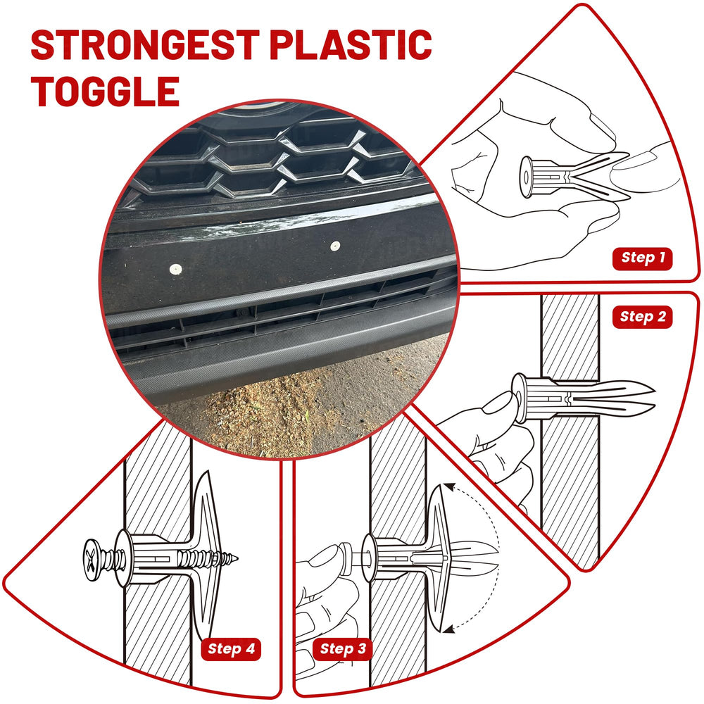 Red Wolf Impreza front bumper bracket keeps plate secure in all conditions