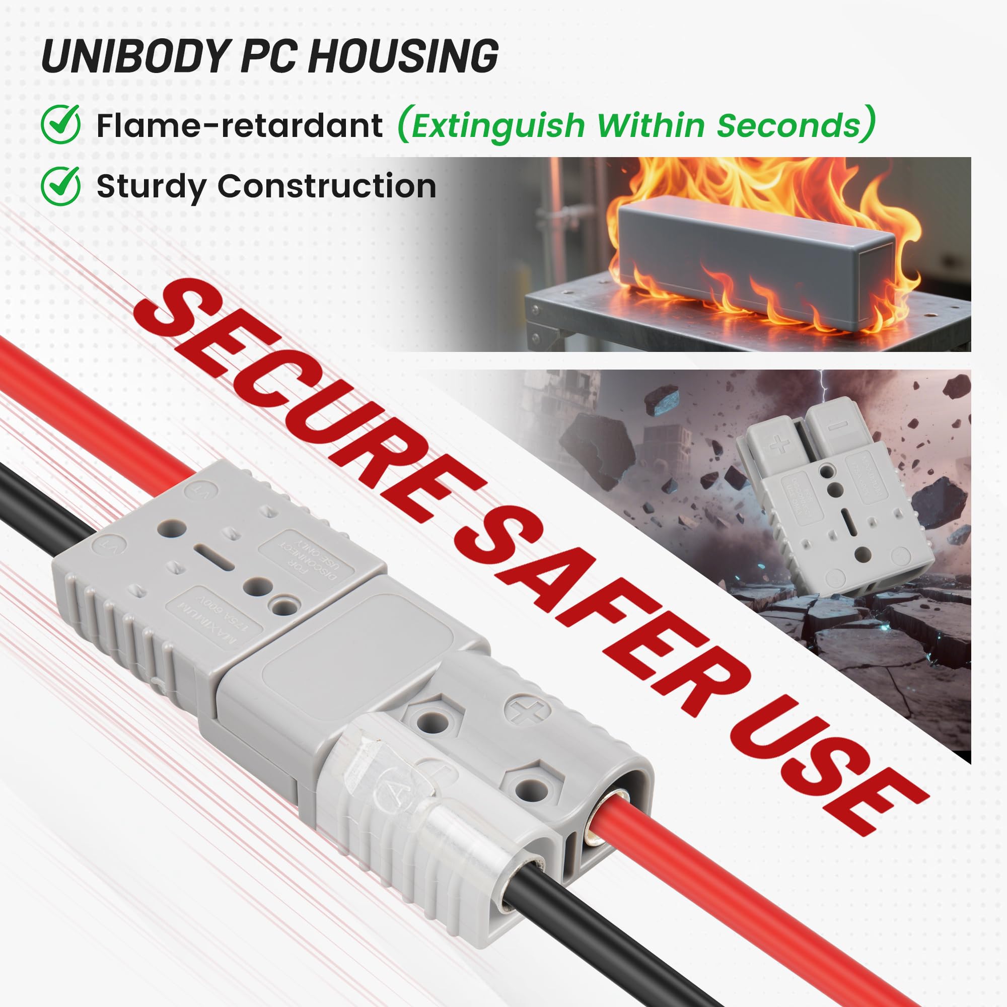 RED WOLF screwless quick connect lets you snap wires in with one click.