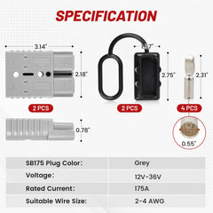 Red Wolf polarized locking plug preventing incorrect connections