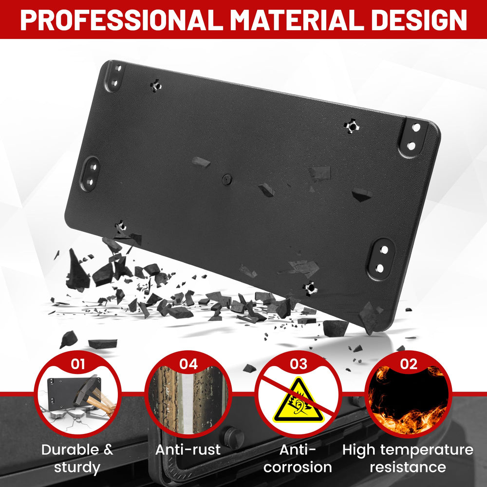 Red Wolf rear license bracket fits a 6x12 inch plate legally
