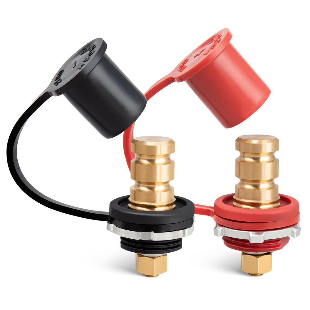 Red Wolf remote battery terminal with 3/8 inch stud for easy access and charging