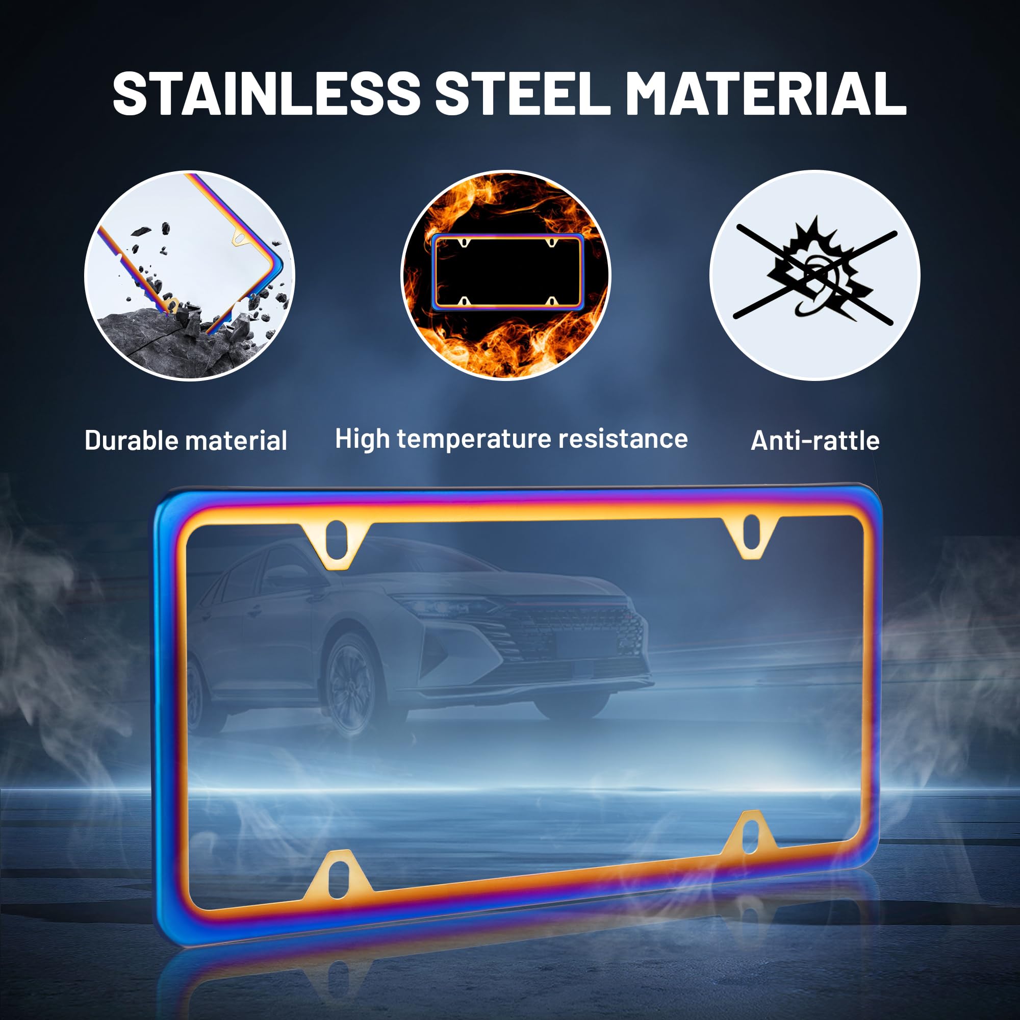 Red Wolf stainless steel 4-hole frame kit for secure mounting
