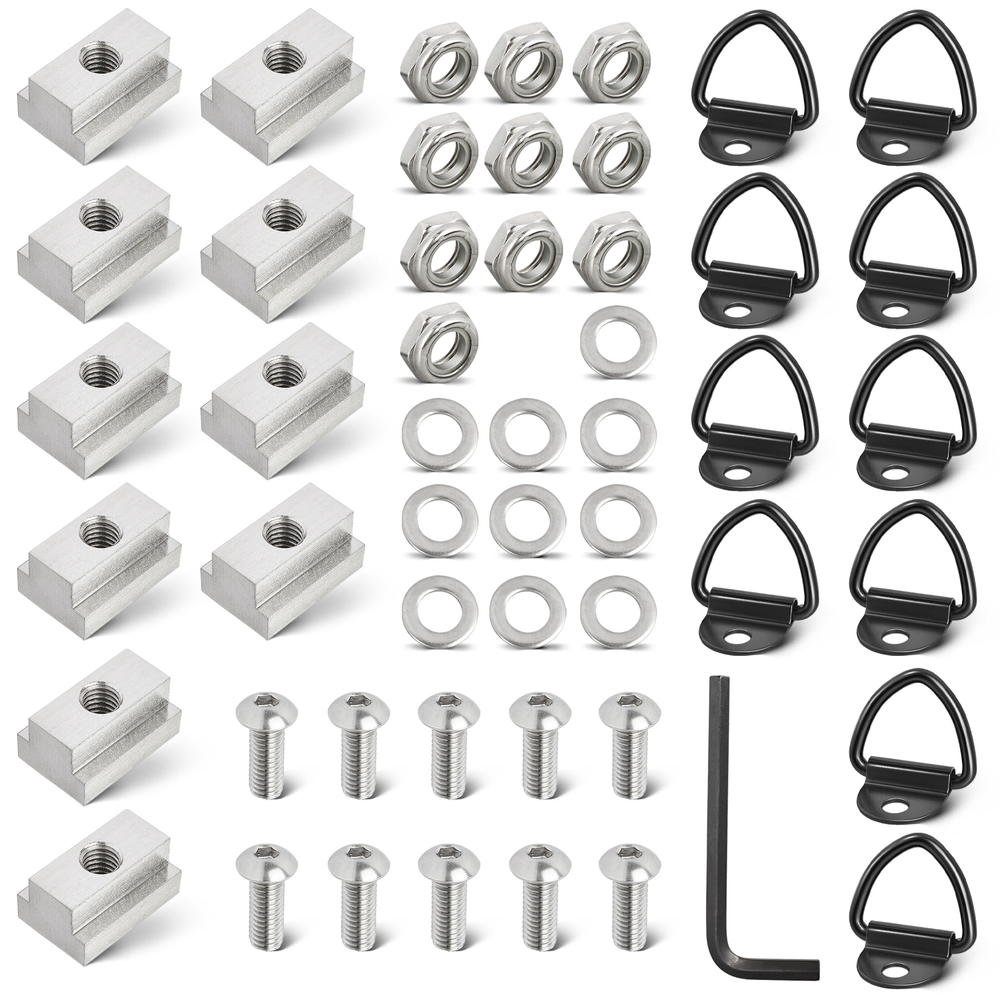 RED WOLF T-slot nut 10-pack for secure bed rail mounting