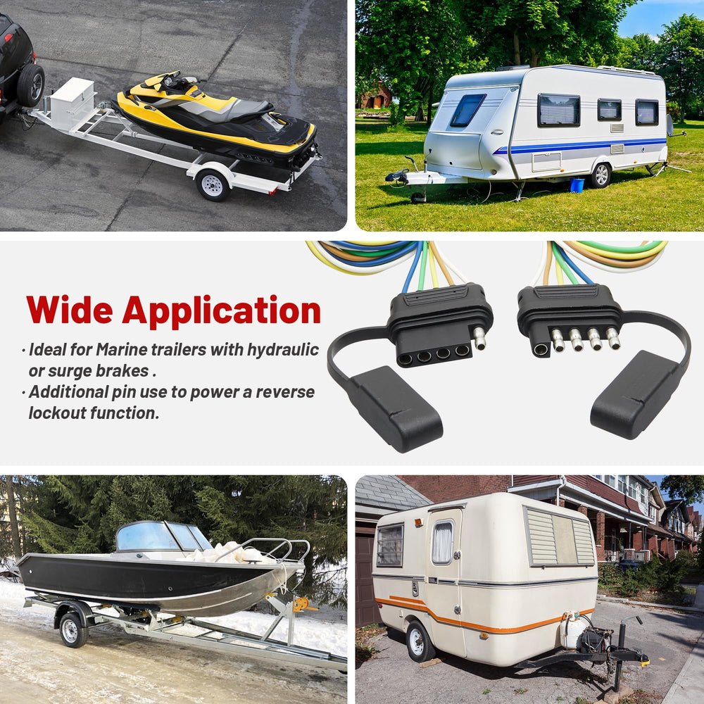 Red Wolf harness supports taillight, brake, and marker functions for trailers