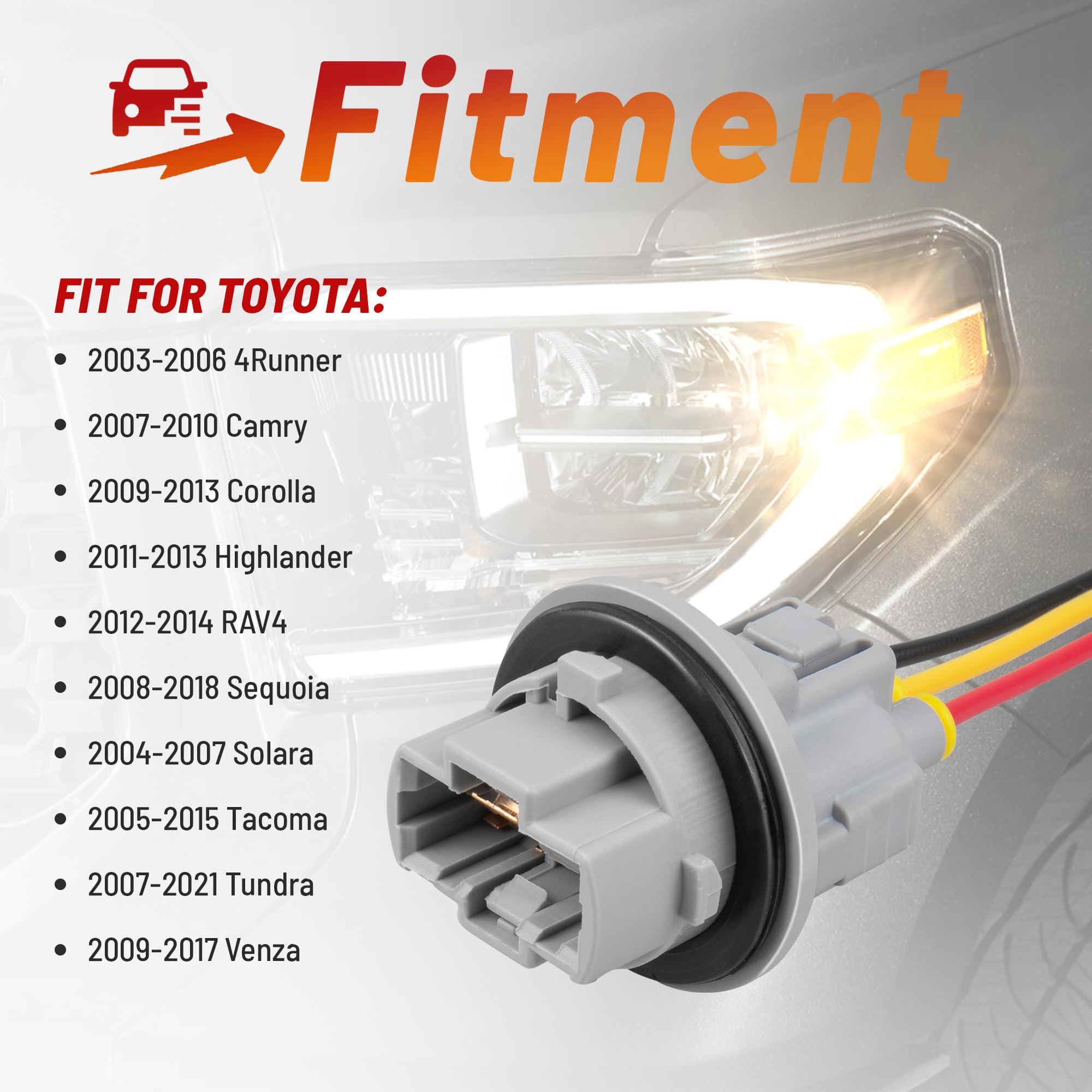RED WOLF Toyota front turn signal harness for multiple models