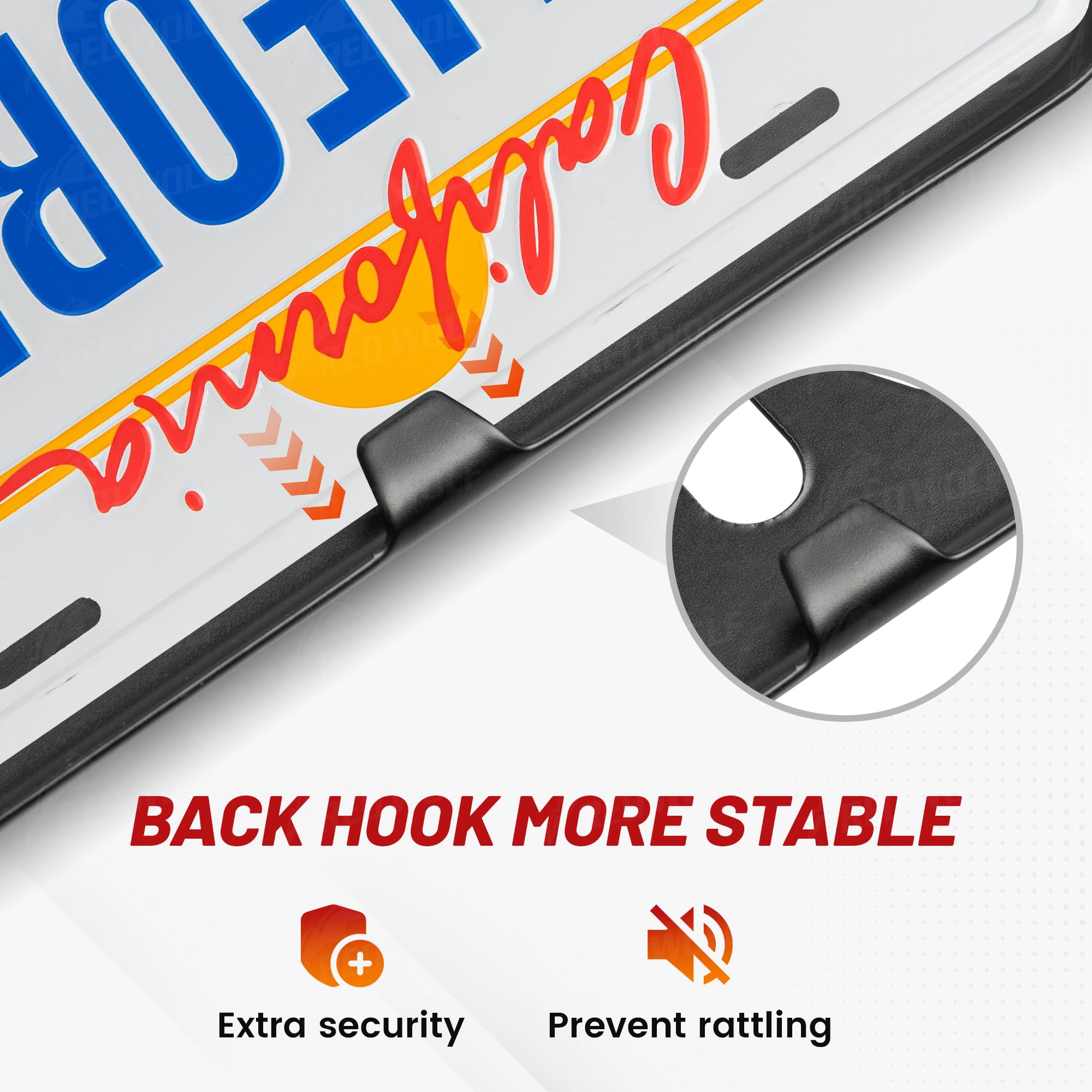 RED WOLF durable frame with UV stabilizers for long-lasting, fade-free appearance.