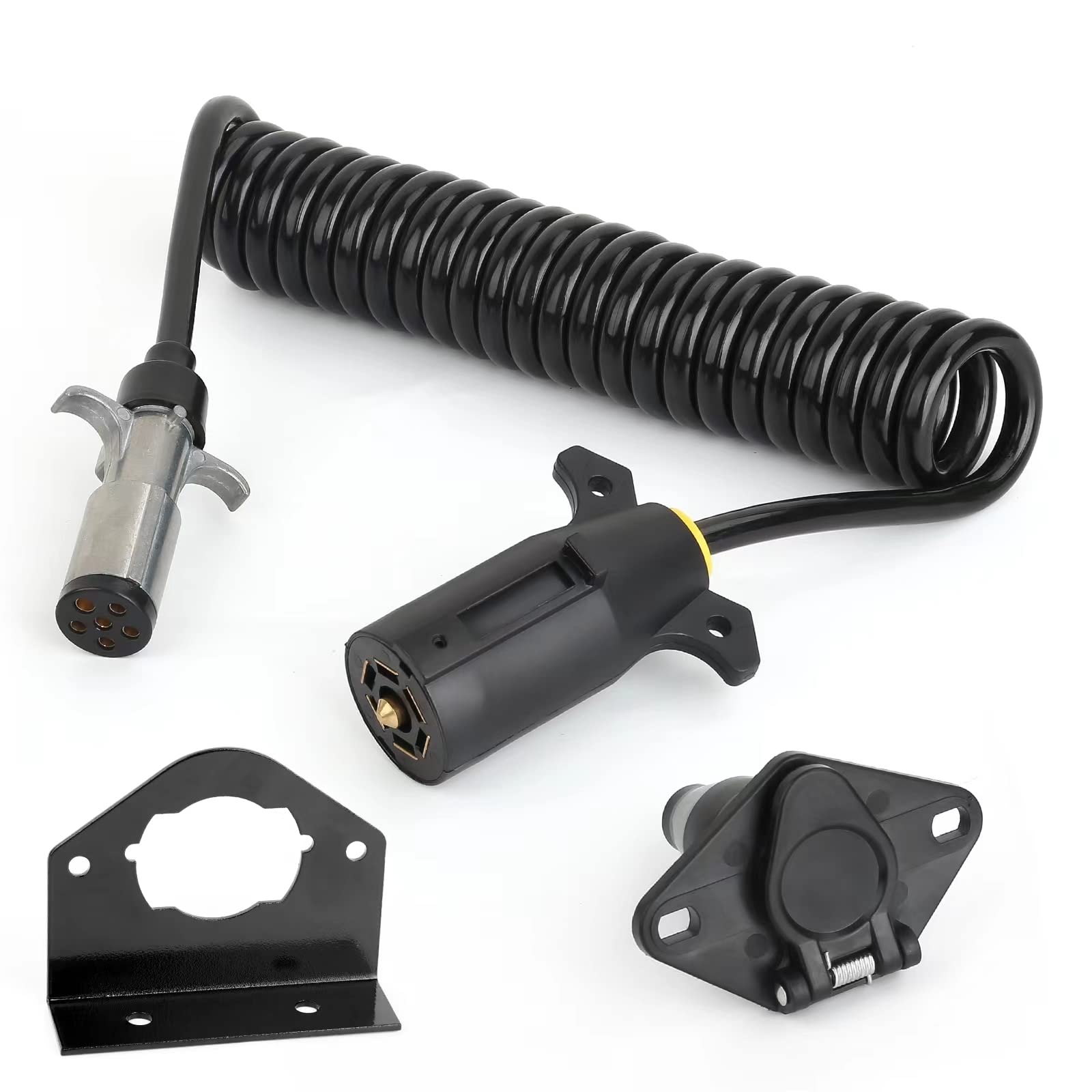 REDALAN 7-to-6 trailer plug with coiled cable for simple connection.