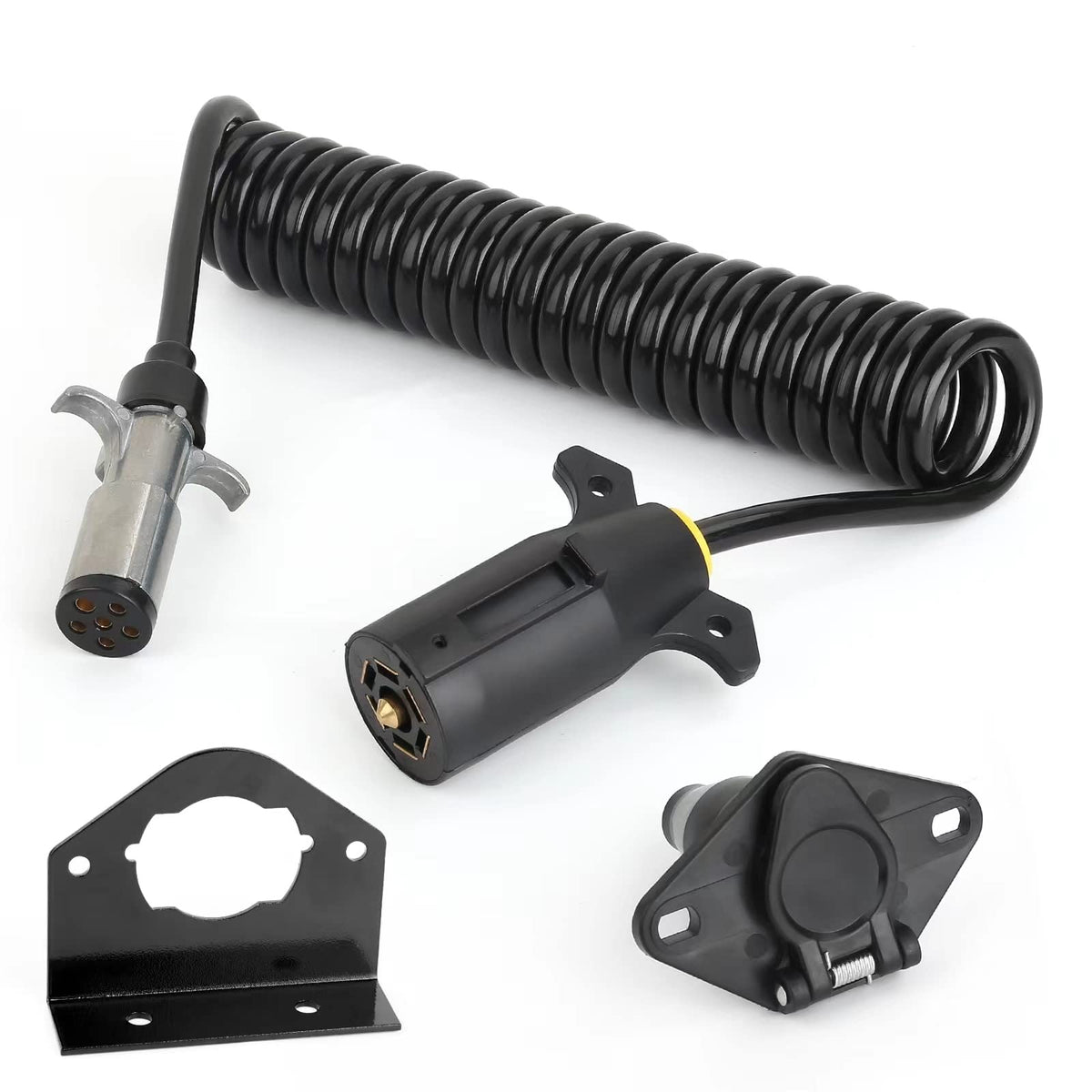 REDALAN 7-to-6 trailer plug with coiled cable for simple connection.