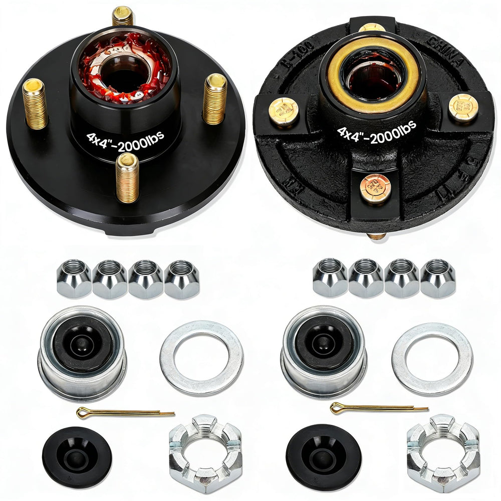 Redants 2-set 4-lug trailer hub kit for 2000 lb trailers, ready to install