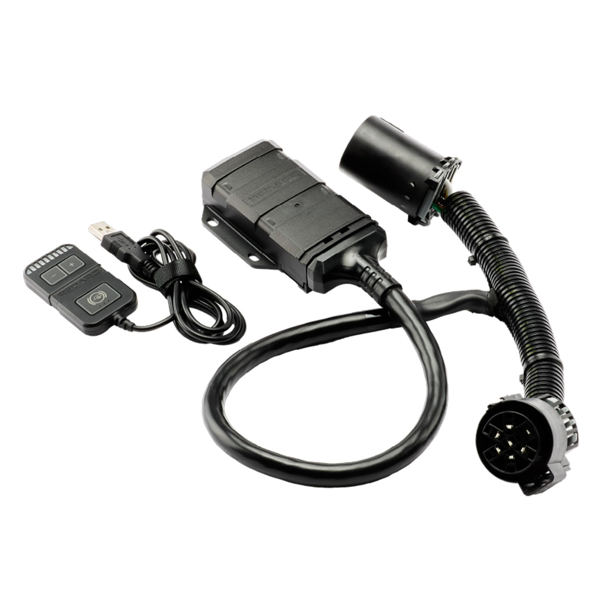 REDARC Tow-Pro Link controller unit demonstrates easy plug-and-play installation for trucks.