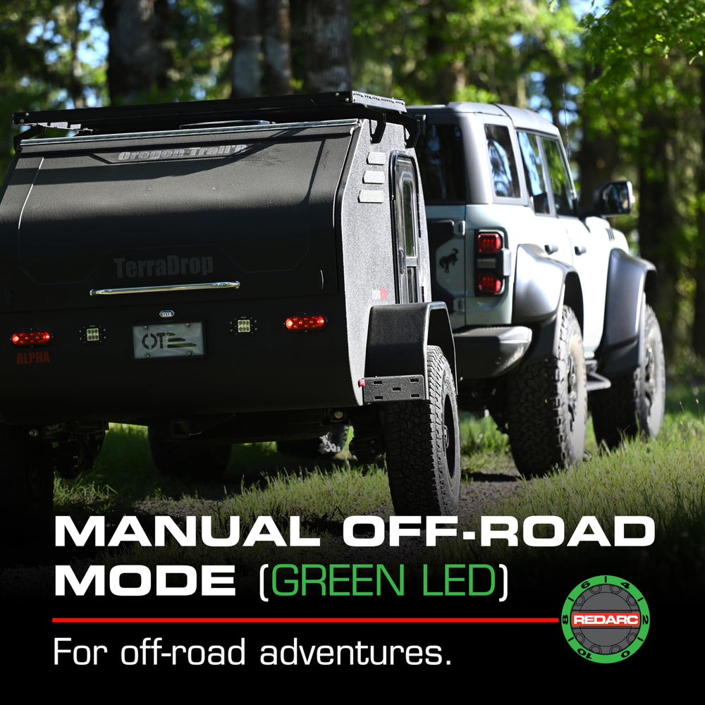 REDARC active calibration maintains steady braking with or without a trailer.