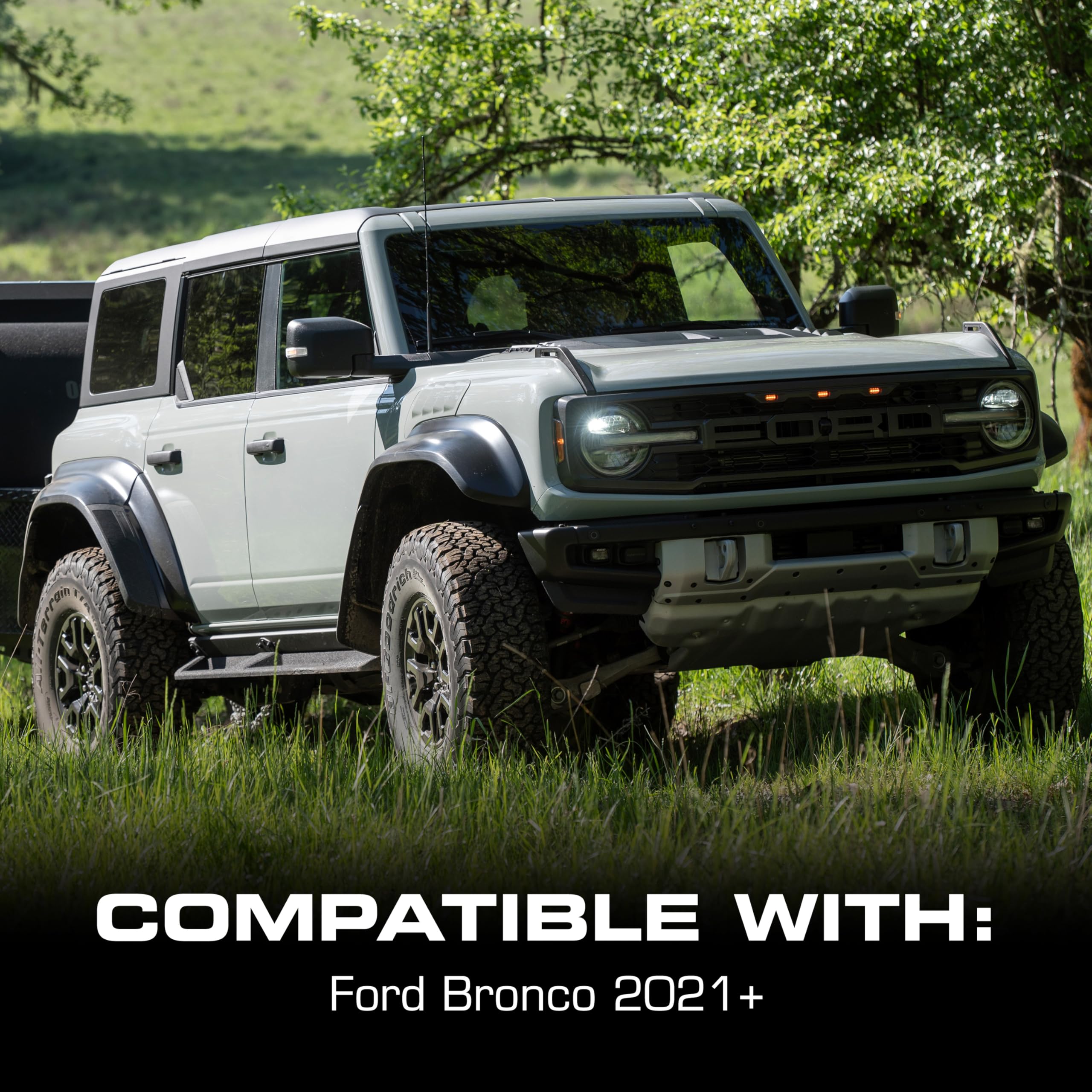 REDARC mounting bracket secures the kit on rugged Ford Bronco chassis.