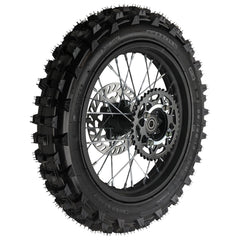 RedCap 14in rear wheel rim-tire assembly ready for off road installation