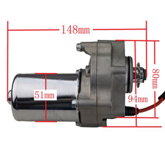RedCap two-bolt lower-mount starter motor front view shows rugged build