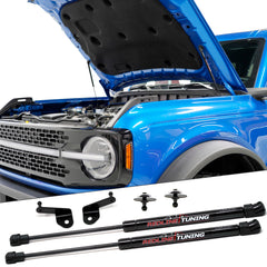 Redline Tuning Hood Maxlift Plus on Ford Bronco with 8-inch clearance.