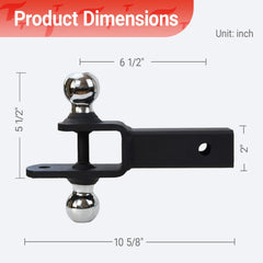 REDTEE 5-8-inch clevis pin hole enables clevis connections.
