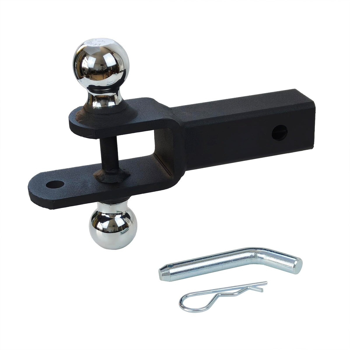 REDTEE dual-balls hitch with 1-7-8 inch and 2 inch sizes for versatile towing.