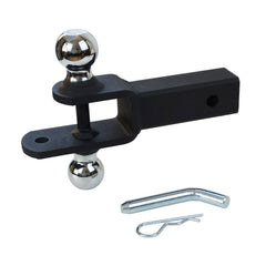 REDTEE dual-balls hitch with 1-7-8 inch and 2 inch sizes for versatile towing.