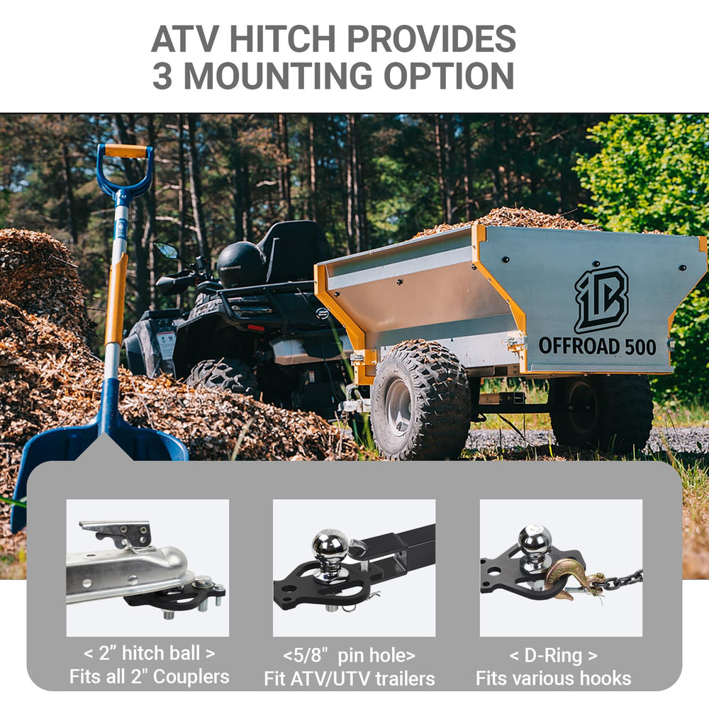 REDTEE ready-to-tow design for yard trailers and strap towing applications.