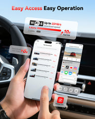 REDTIGER rear camera mounted on rear window demonstrating full dual coverage