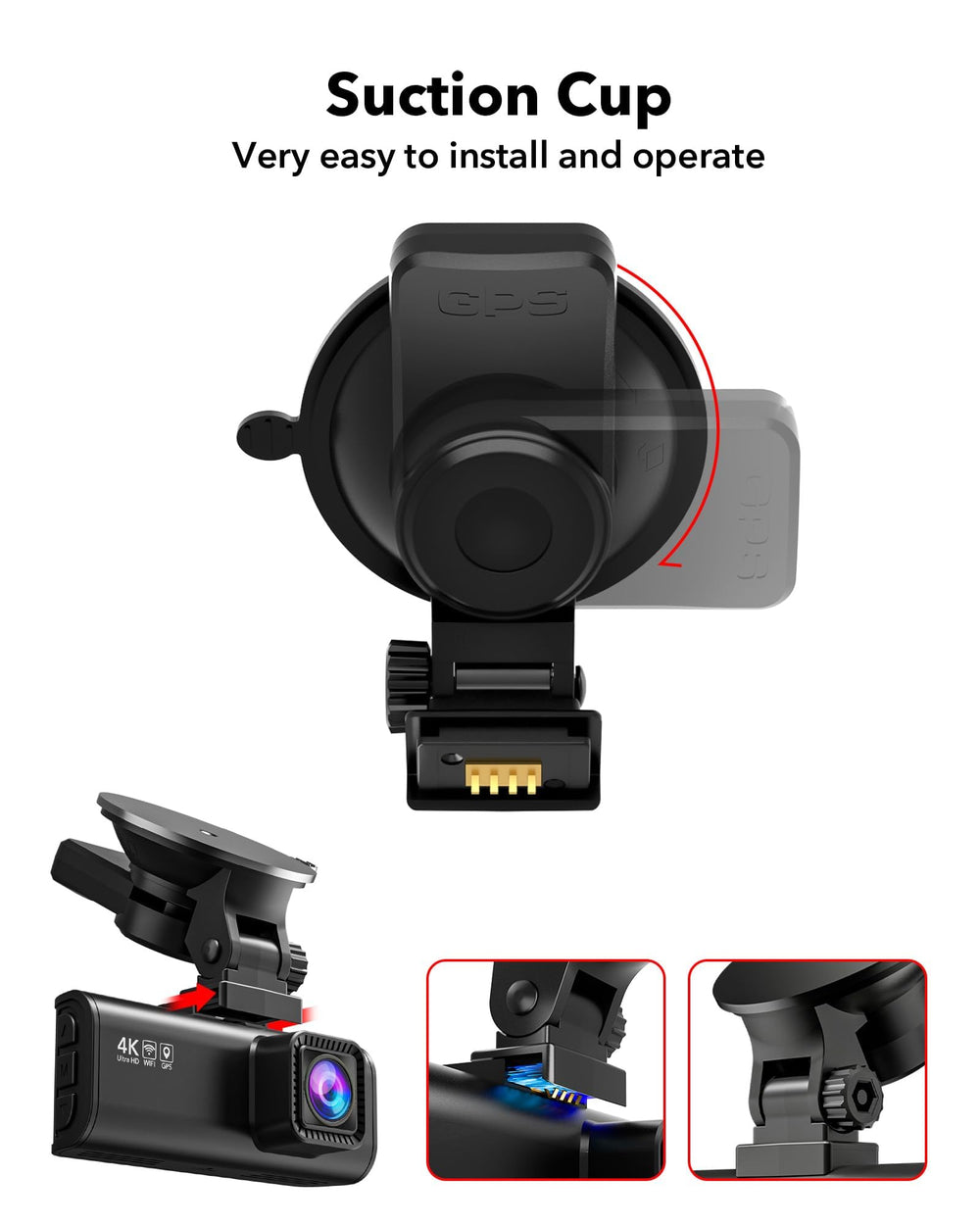 REDTIGER suction cup close-up highlighting strong grip benefit
