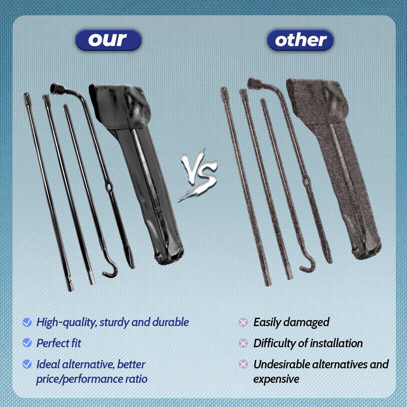 Hook extension from Reeauto toolkit enabling extended reach to lug nuts.