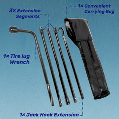 Reeauto jack handle and lug wrench shown for Ram 1500 compatibility.