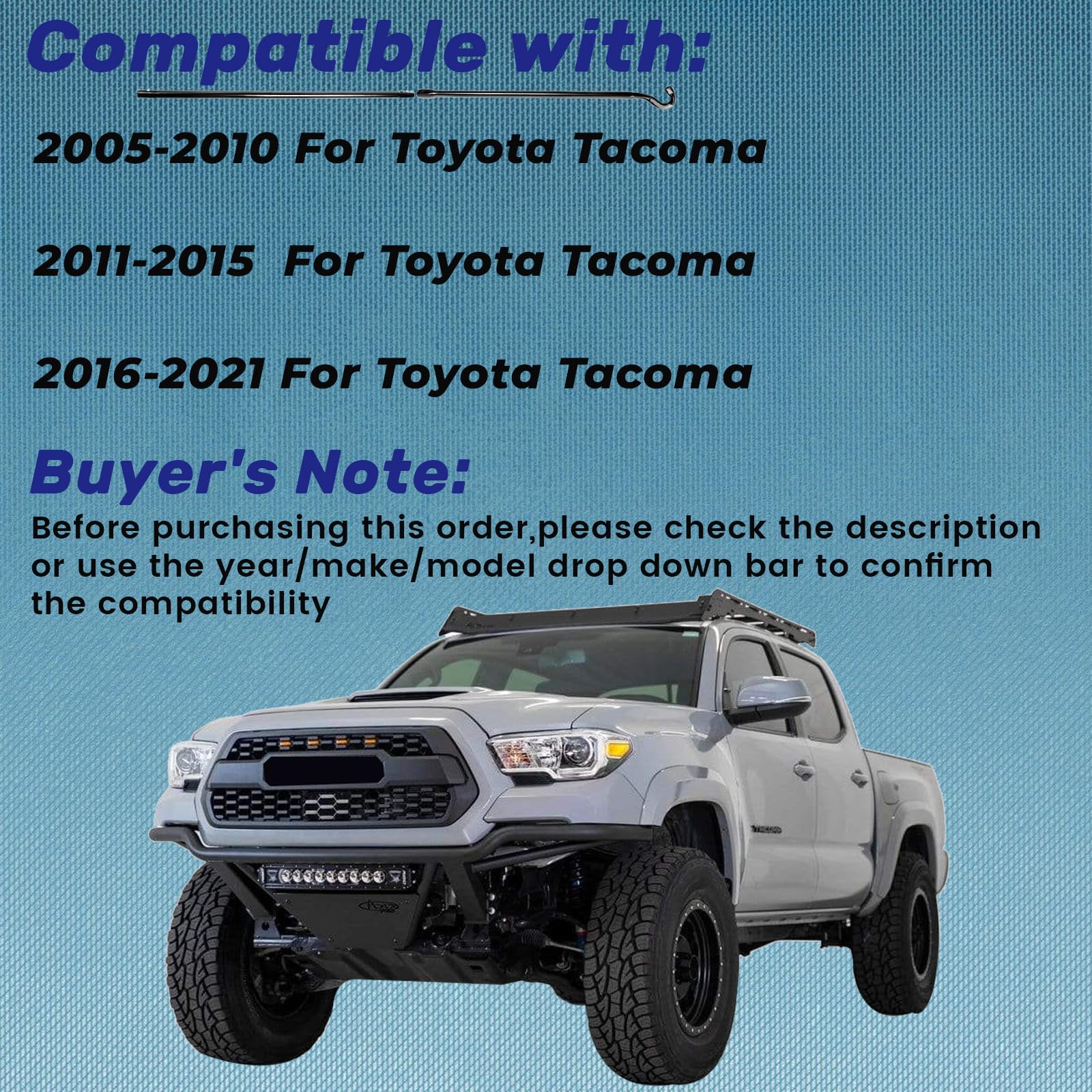 Reeauto Tacoma compatibility for 2005-2022 models with OEM references.