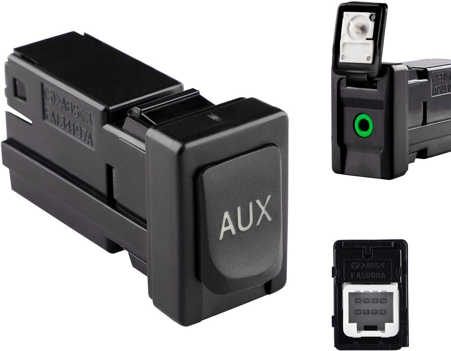 Reeoutdoor aux jack port assembly for Toyota models enabling reliable in-car audio.