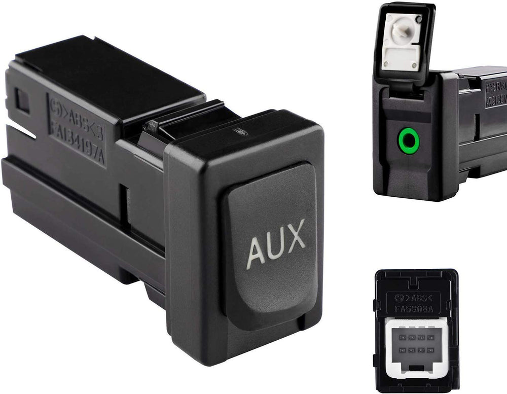 Reeoutdoor aux jack port assembly for Toyota models enabling reliable in-car audio.