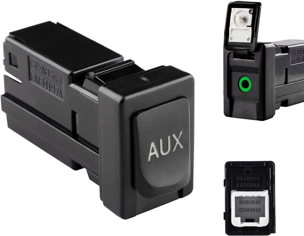 Reeoutdoor aux jack port assembly for Toyota models enabling reliable in-car audio.