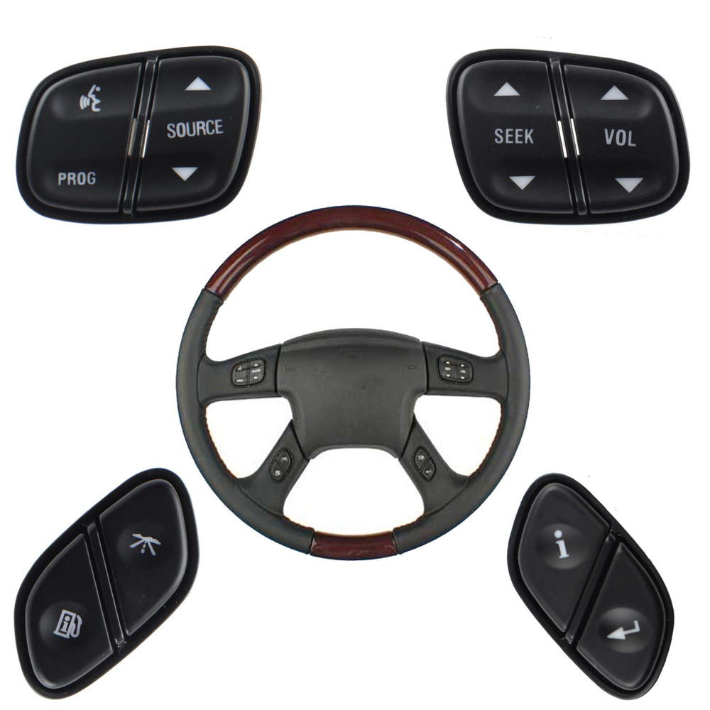 Reeoutdoor seek-volume button close-up for easy audio adjustments while driving.