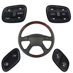 Reeoutdoor seek-volume button close-up for easy audio adjustments while driving.