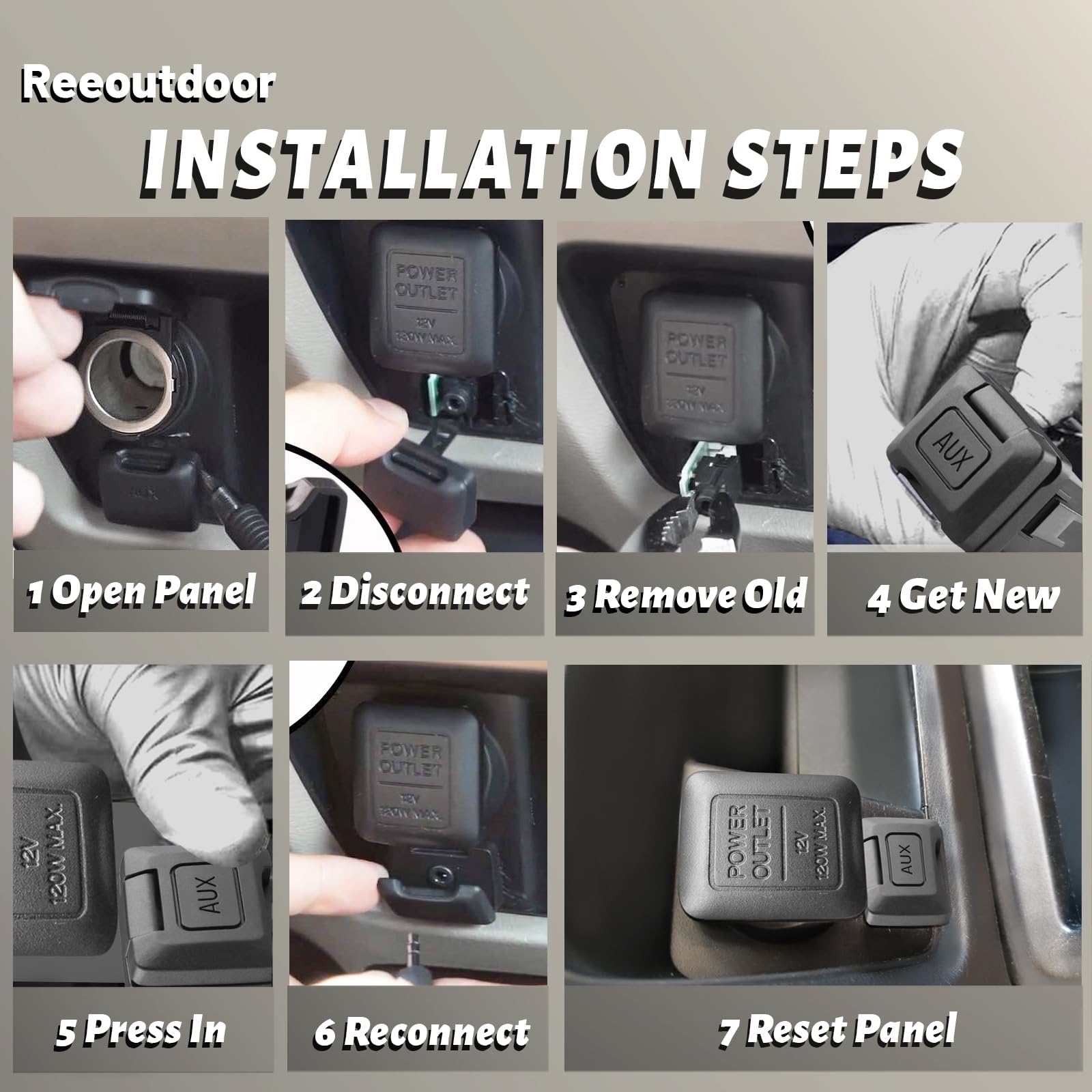 Reeoutdoor stereo adapter assembly laid out for DIY repair