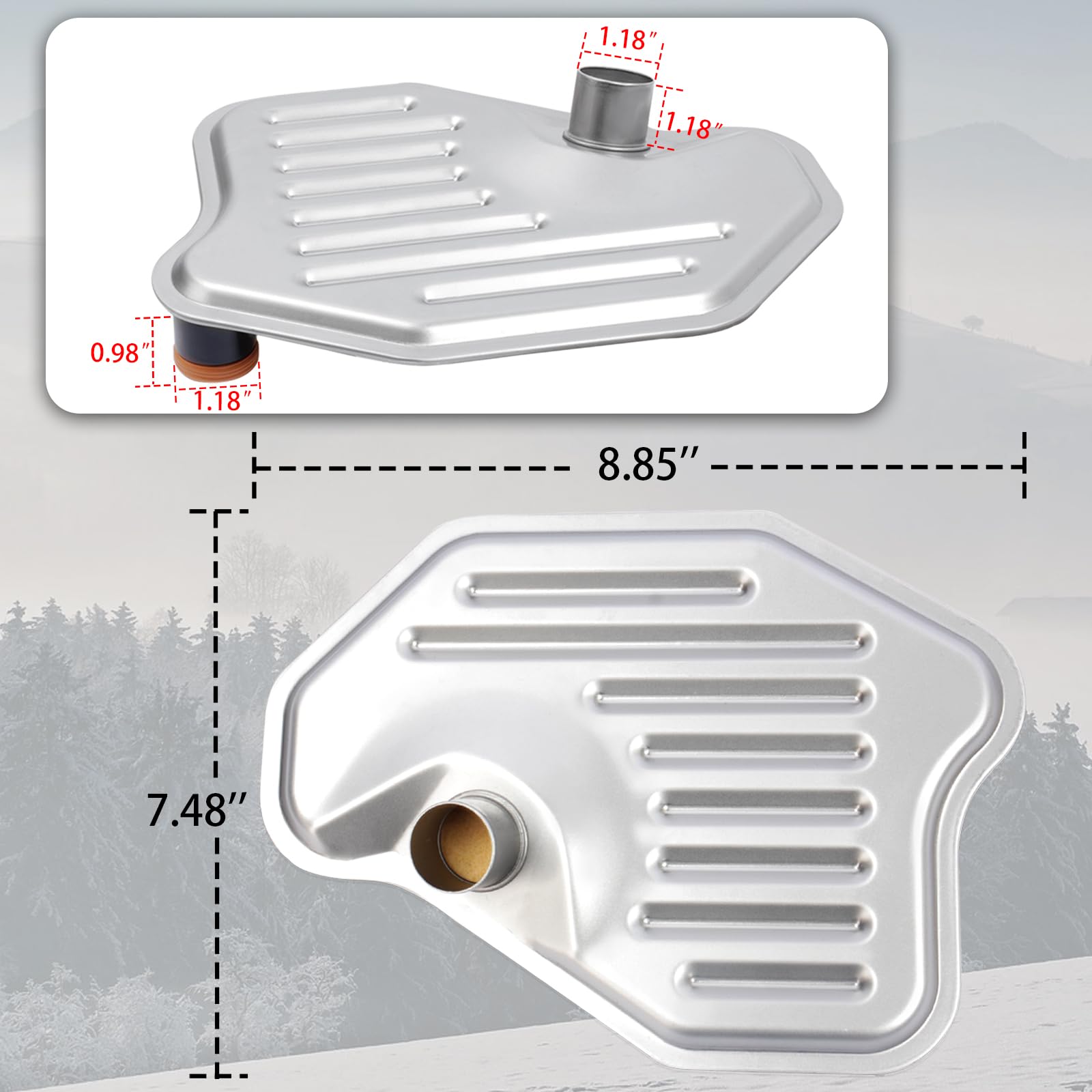 Reeoutdoor valve-body filter focus aids debris capture and smooth operation.