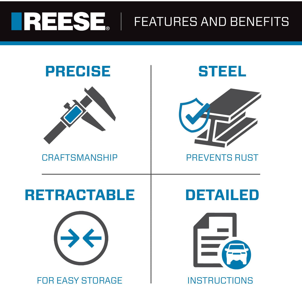 Reese transom tie-down stainless steel construction resists rust in marine settings.